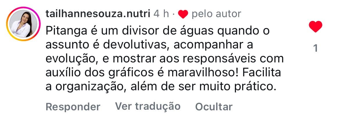 Depoimento de assinante da Pitanga Pro (captura de conversa)
